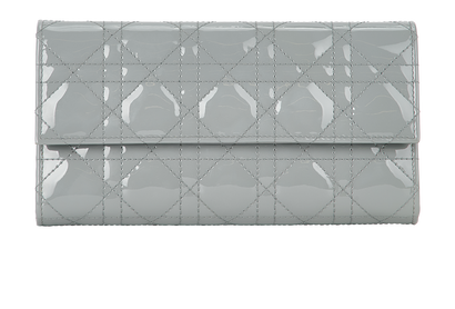 Lady Dior Wallet On Chain, &pound;750, Handbags, Grey, Patent Leather, Front view